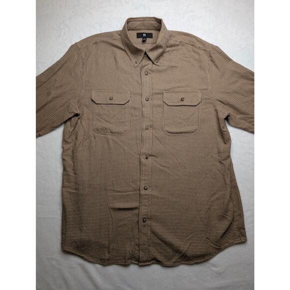 Banana Republic BR Mens Long Sleeve Button Down Shirt - Large Brown Pattern - Picture 2 of 8